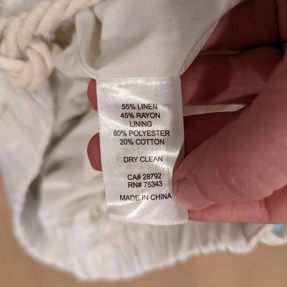 Linen Blend Tropical Print Maxi Skirt - Picture 7 of 8